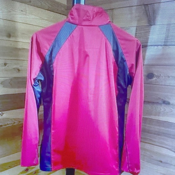 ANTIGUA Medium Full Zip Windbreaker Red Gray Lightweight Women’s Jacket - Picture 1 of 6